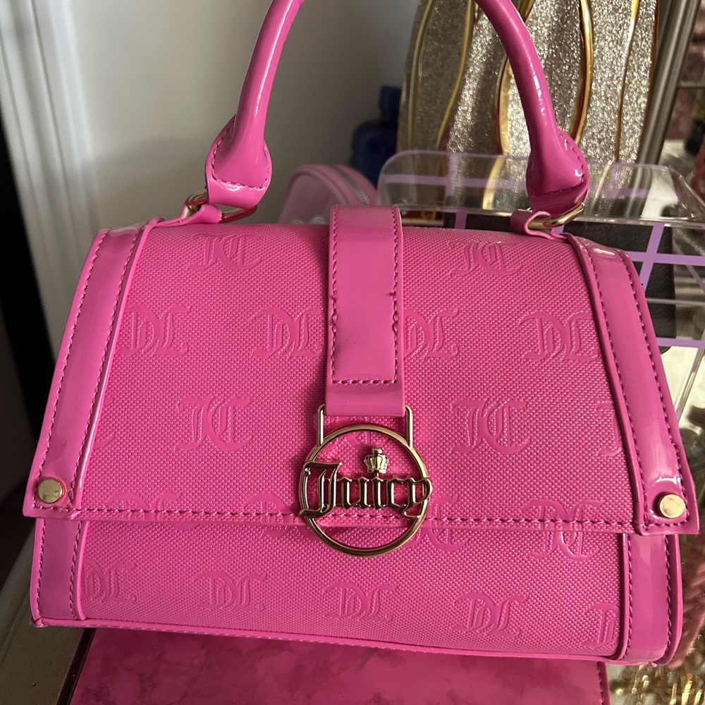 Juicy Couture hot pink crossbody handbag